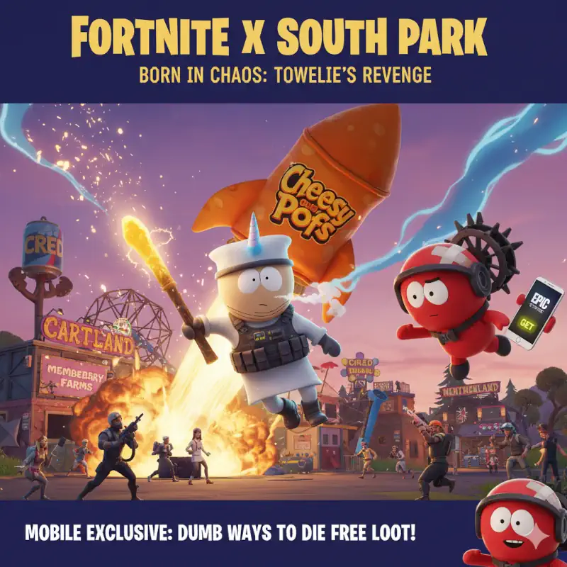 Fortnite South Park & Dumb Ways to Die Guide How to Get Towelie & Free Mobile Loot (2026) HelixPedia
