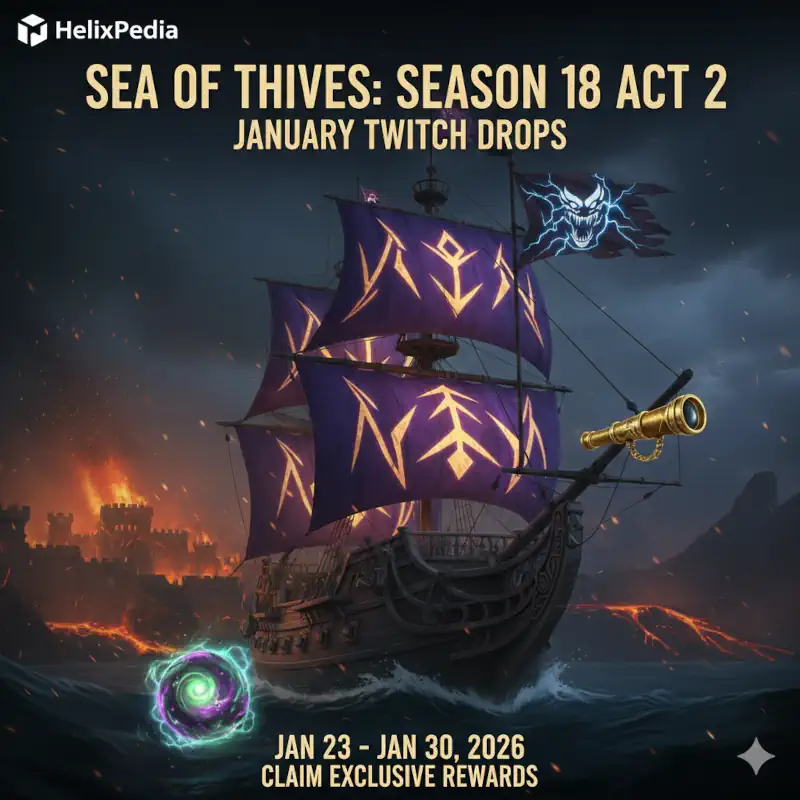 Sea of Thieves Season 18 Act 2 Guide How to Get Amethyst Mercenary Sails (January 2026) HelixPedia
