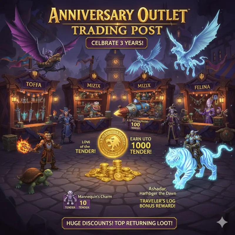 World of Warcraft: Trading Post Anniversary Outlet Guide (February 2026) HelixPedia
