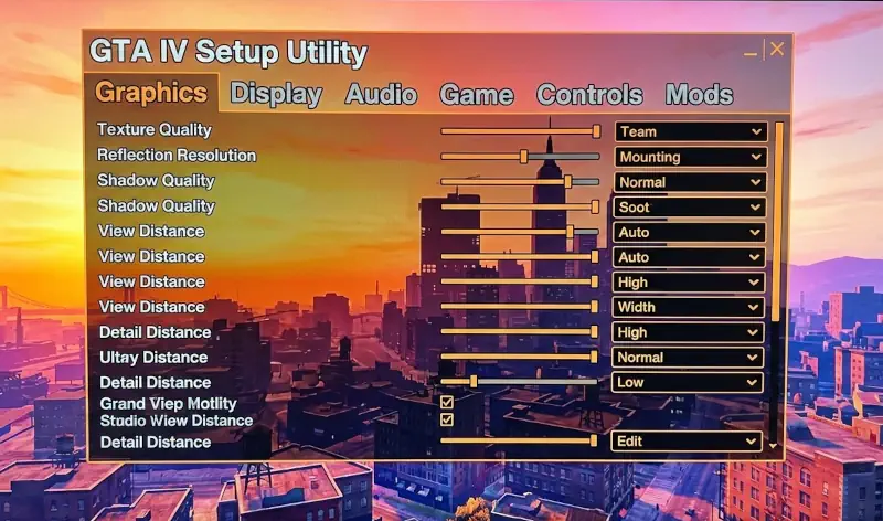 GTA 4 Mod GTA IV Setup Utility: Impressions and Download Options HelixPedia