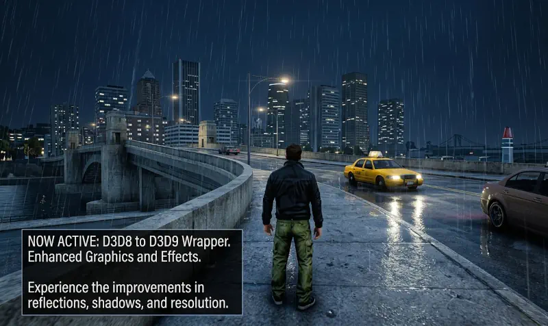 GTA 3 Classic Mod D3D8 to D3D9 Wrapper Impressions and Download Options HelixPedia
